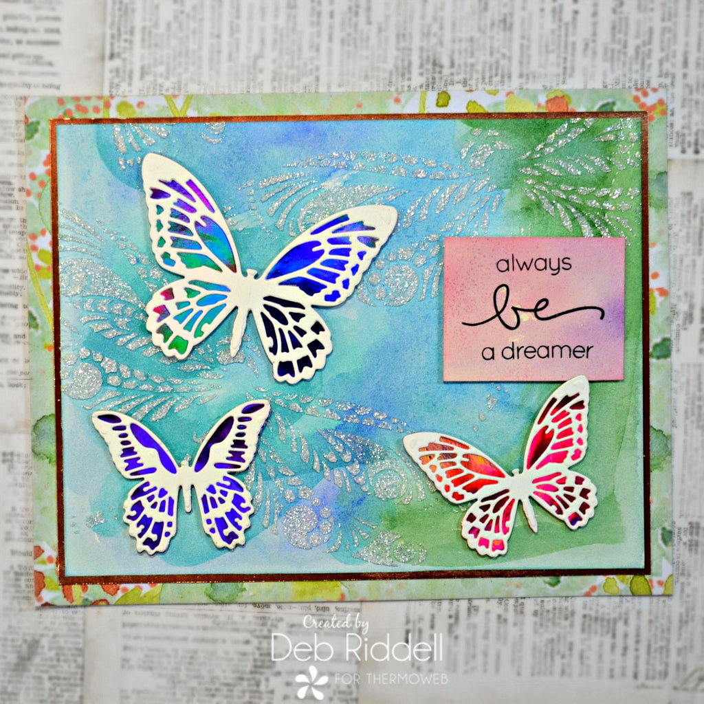 Always Be A Dreamer Plaque With Glitz Glitter Gel and Deco Foil Fairytale Foils