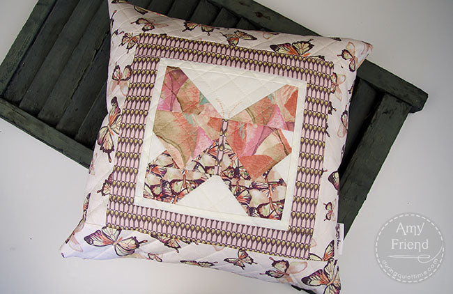 Winged Things Paper Pieced Butterfly Pillow