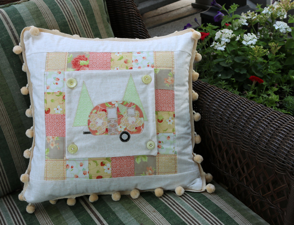 Summer Sew-Along - Glamping Camper Applique Pillow