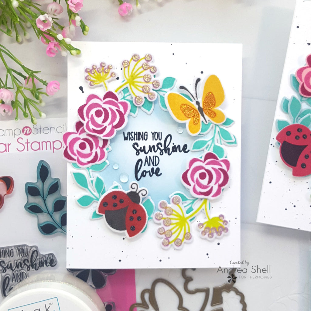 Stamped Deco Foil Flock Cards