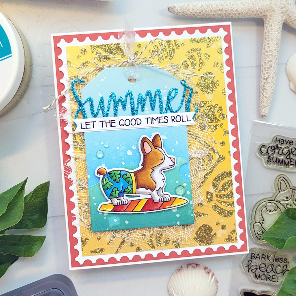 Summer Fun Card with Glitz Glitter Gel and Newton's Nook Designs