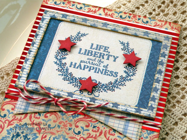 The Pursuit of Happiness Patriotic Card with Fancy Foil and Foil-Mates