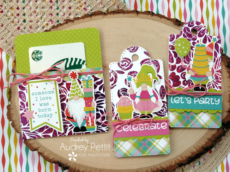 Blossom Buddies Gift Card and Tags with Deco Foil