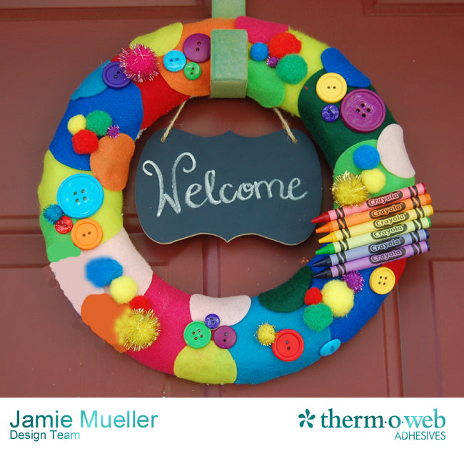 Back 2 School Wreath with Fabric Fuse