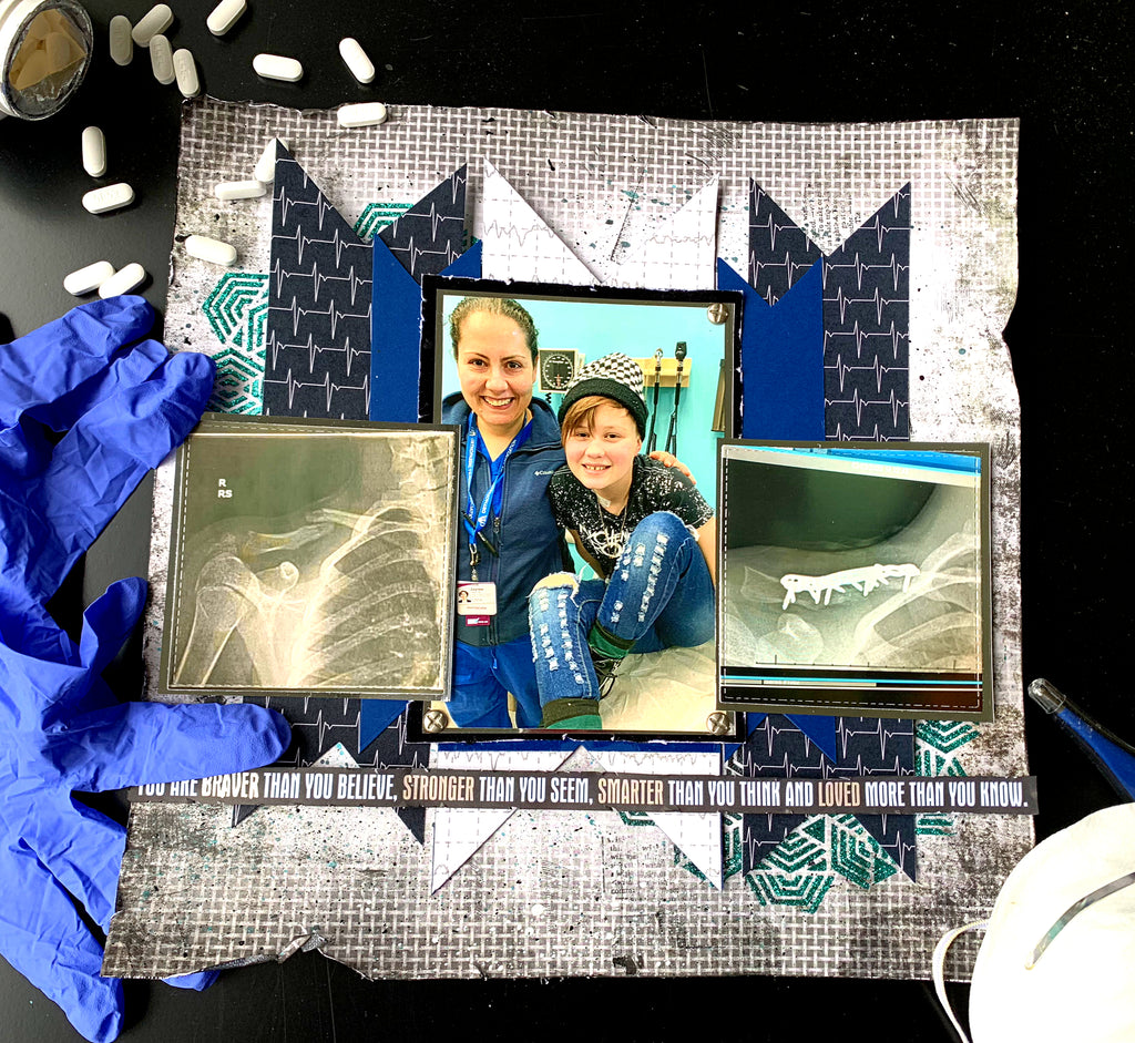 Broken and Back Mixed Media Scrapbook Layout