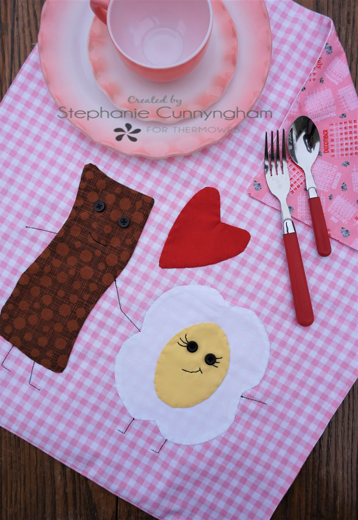 I Love You Like Bacon Loves Eggs: A Valentine's Day Tea Towel