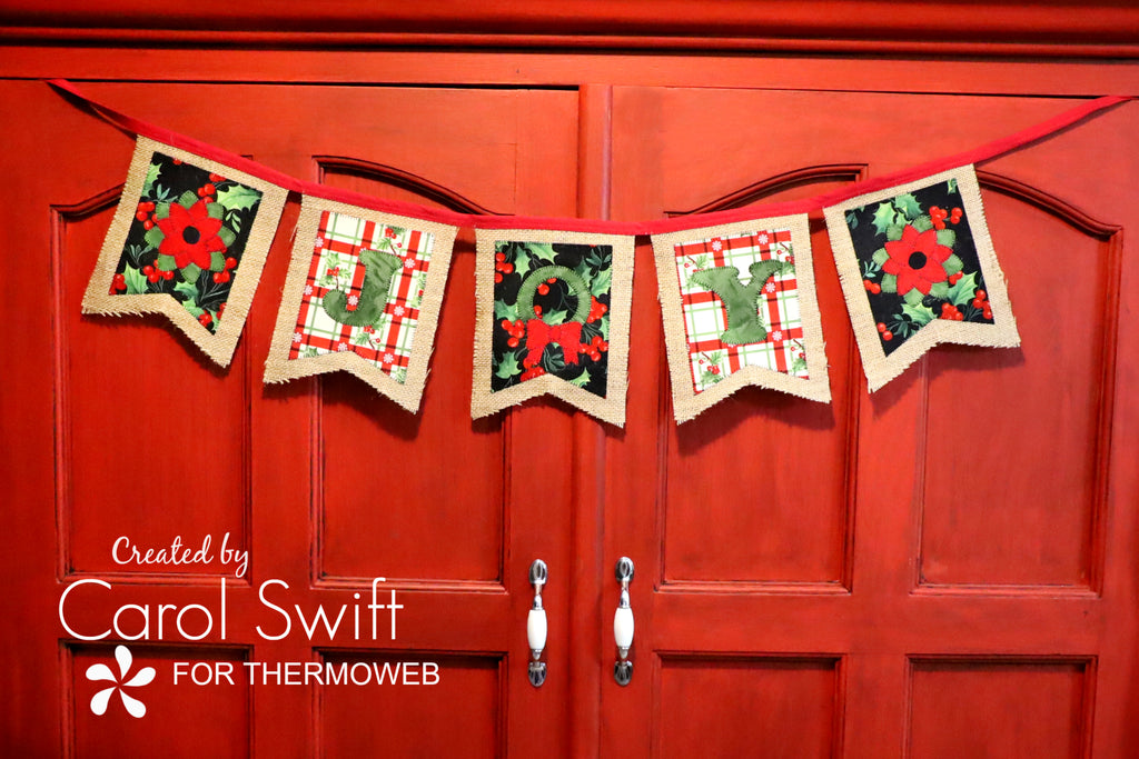 Joy Christmas Banner with Michael Miller Fabrics