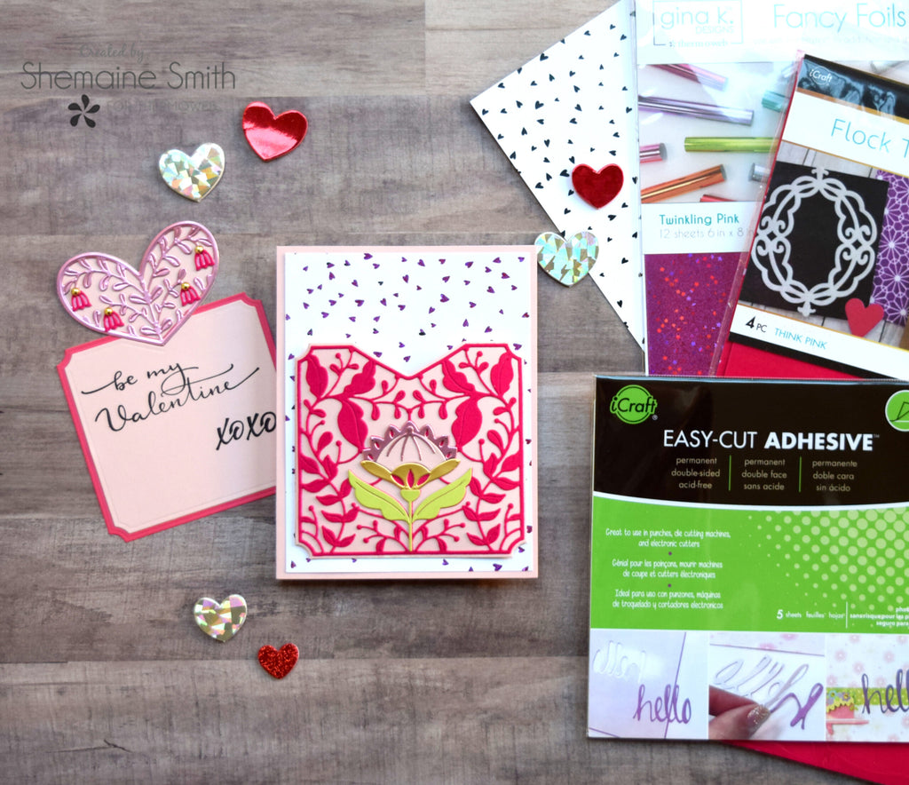 Toner Sheet Valentines with Fancy Foils and Deco Foil Flock