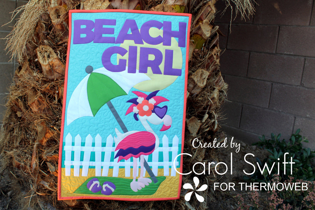 Beach Girl Flamingo Quilt with StitchnSew Sew-In Fleece