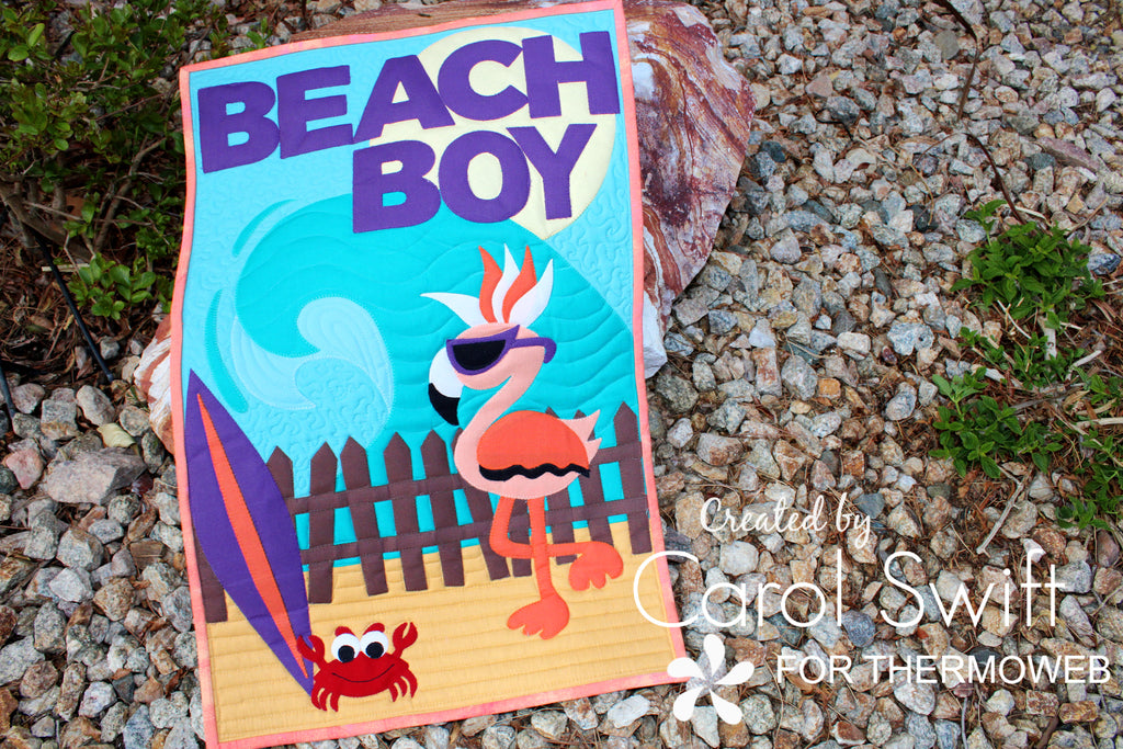 Beach Boy Flamingo Quilt with StitchnSew Sew-In Fleece