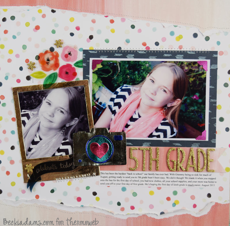 Back to School Layout with Deco Foil