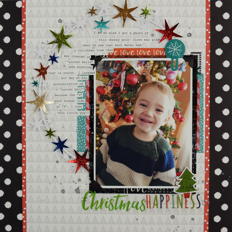Create Christmas Happiness {Layout} with DecoFoil