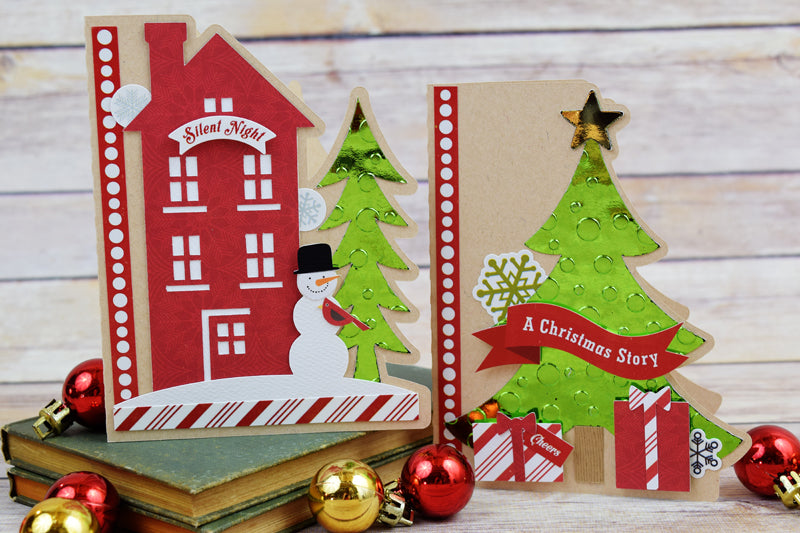 Deco Foil Christmas Cards with Echo Park Paper