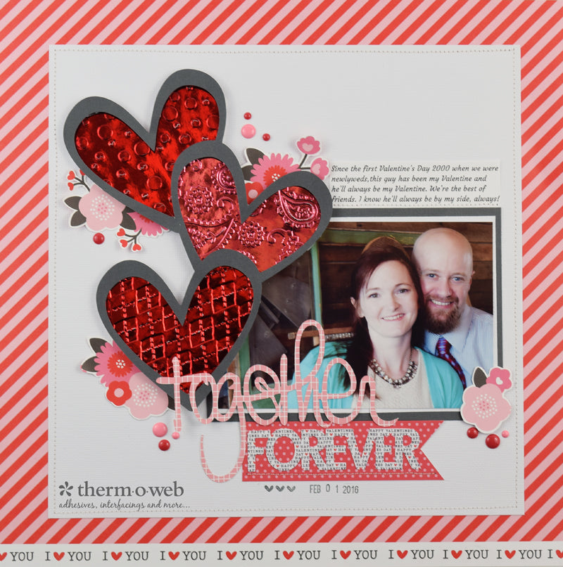 Valentine's Day Layout using Deco Foil and iCraft Adhesive