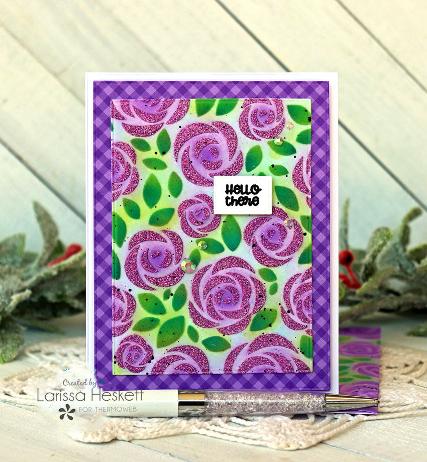 Step up your Stenciled Designs with Deco Flock and Glitz Glitter Gel!!