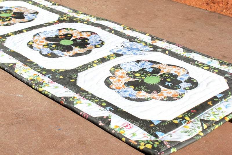 Limonella Fabric Scalloped Table Runner with HeatnBond