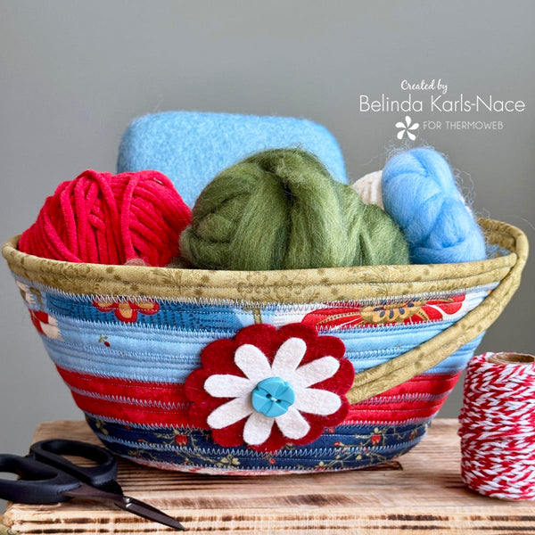Blissful Bloom Fabric Bowl featuring Bliss Batting