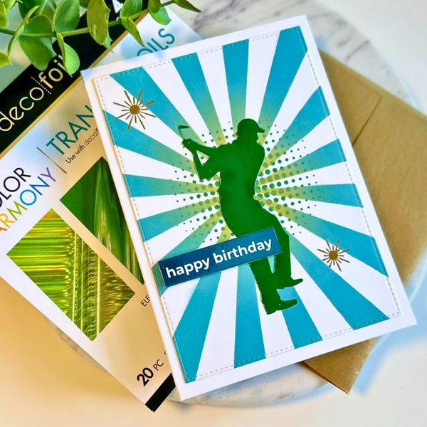 Golfer's Birthday with Deco Foil Toner Sheets
