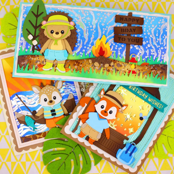 Adventure-Themed Birthday Cards with Deco Foil Accents