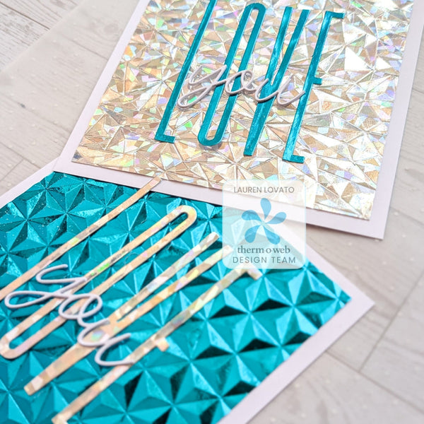 Foiled Deco Foil Toner Sheets or Poly Glaze Sheets With Embossing Folders