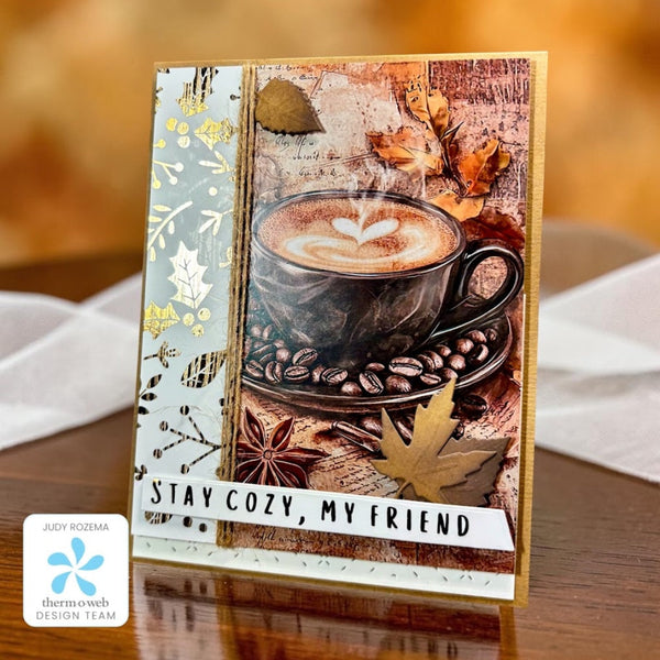 Warm and Cozy Coffee Card with Deco Foil