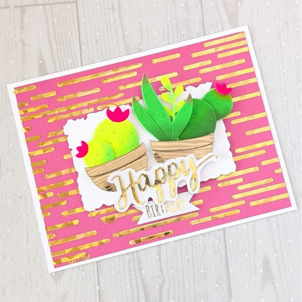 Soft Succulents with Deco Foil Plush Papers, Transfer Gel and Foils