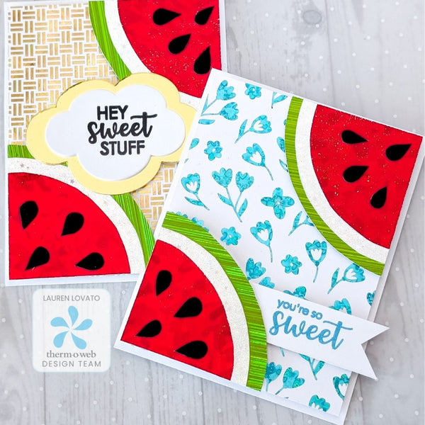 Foiled Watermelon Inspired by Lisa's Fabric Squares
