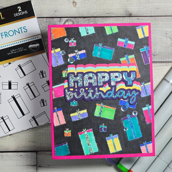 Bright Birthday Card with Toner Sheets and Markers