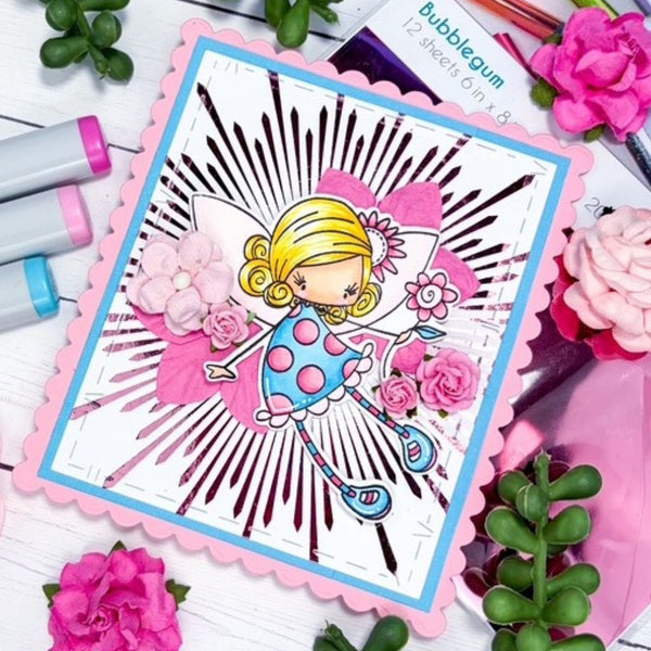 Fun Foiled Card with Deco Foil and Whimsabella Petalshimmer