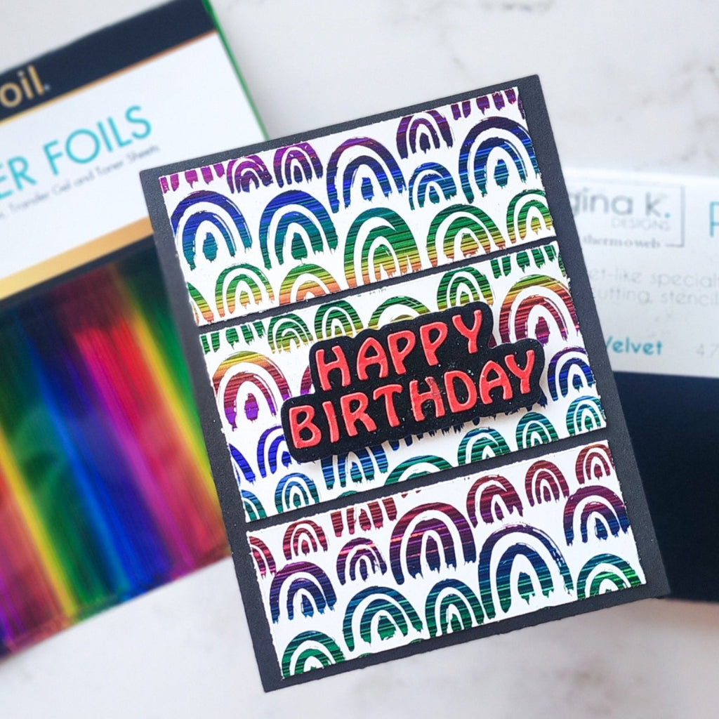 Textured Birthday Fun with Plush Paper & Transfer Foils