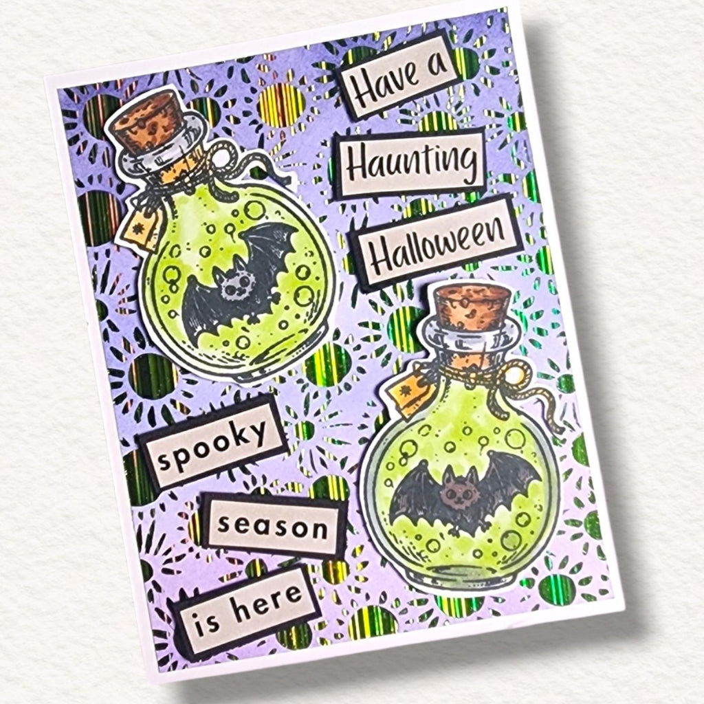 Ink blending a Halloween inspired card