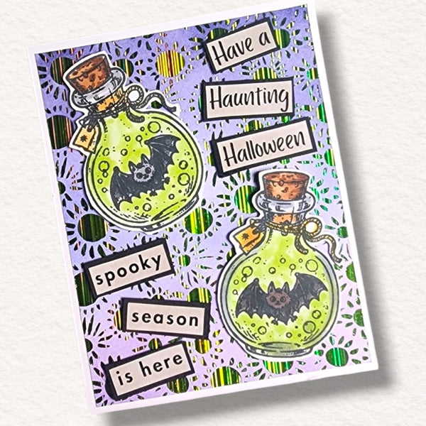 Ink blending a Halloween inspired card
