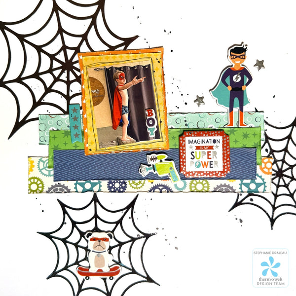 Spiderwebs with Pewter Deco Foil Color Harmony