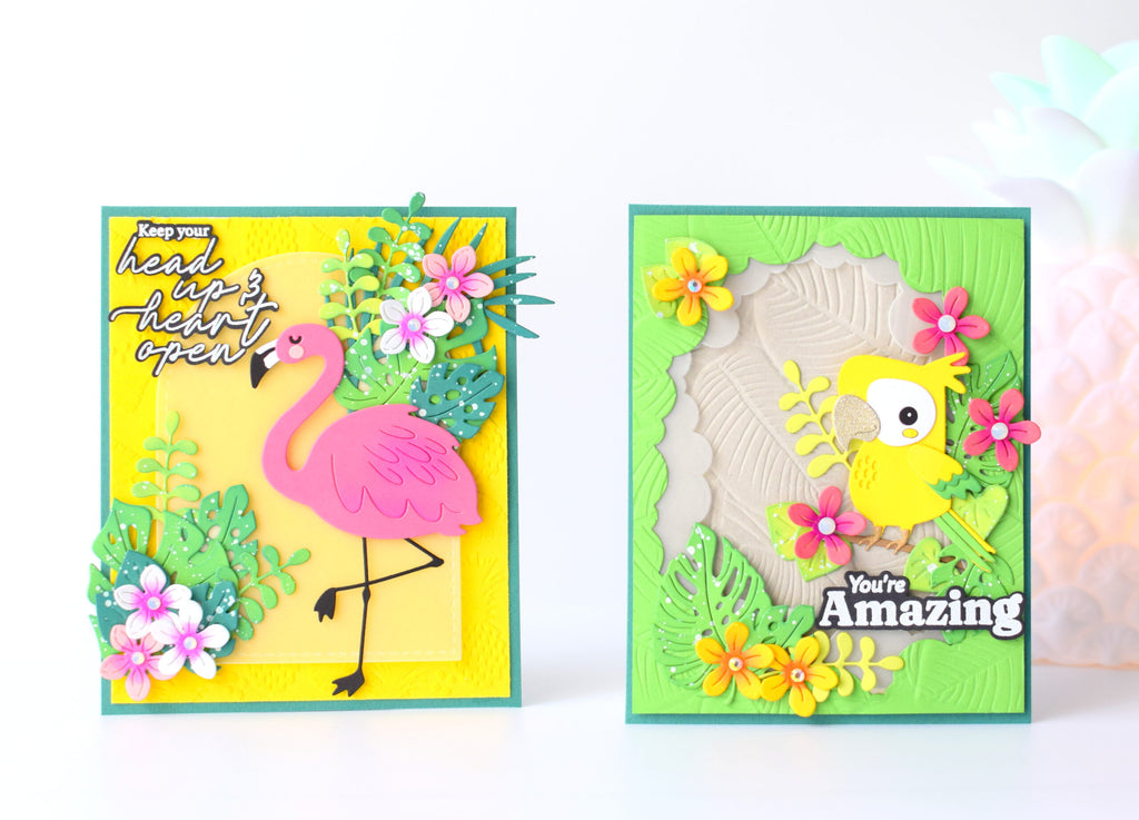 Creating Tropical Cards with Plush Papers