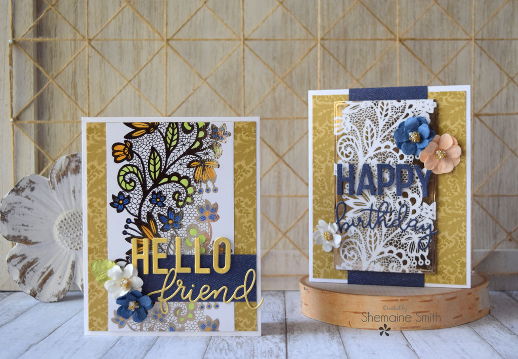 Deco Foil and Lavish Lace Toner Card Fronts