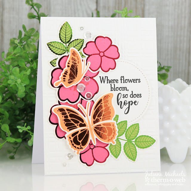 StampnFoil Where Flowers Bloom Card