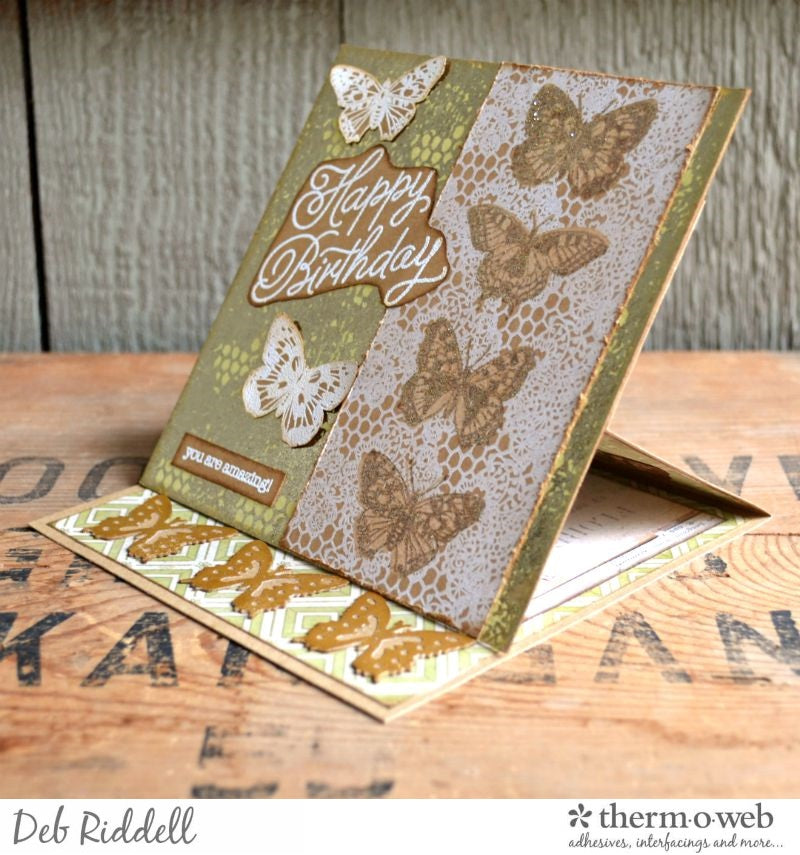 Butterfly Birthday Easel Card With Rebekah Meier Designs and Brutus Monroe