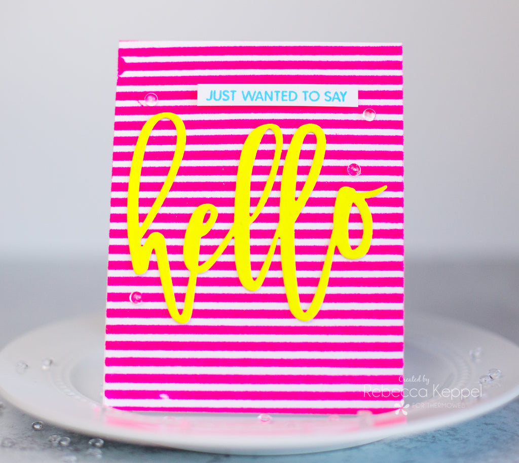 Electro Pop Neon Poppin' Pink Card Backgrounds and Embellishments