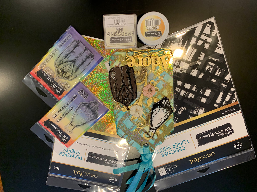 Adore - Mixed Media Wedding Gift Tag with Brutus Monroe