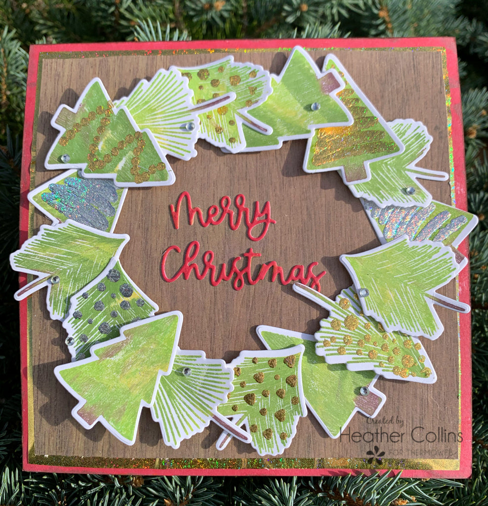 Merry Christmas Wreath with Unity Foils and the Ornamental Pines Bundle