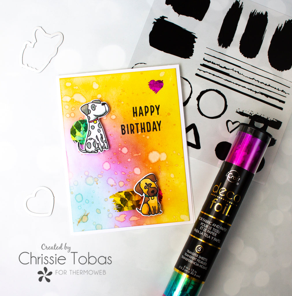 A Bright Birthday Card with Adhesive Transfers!