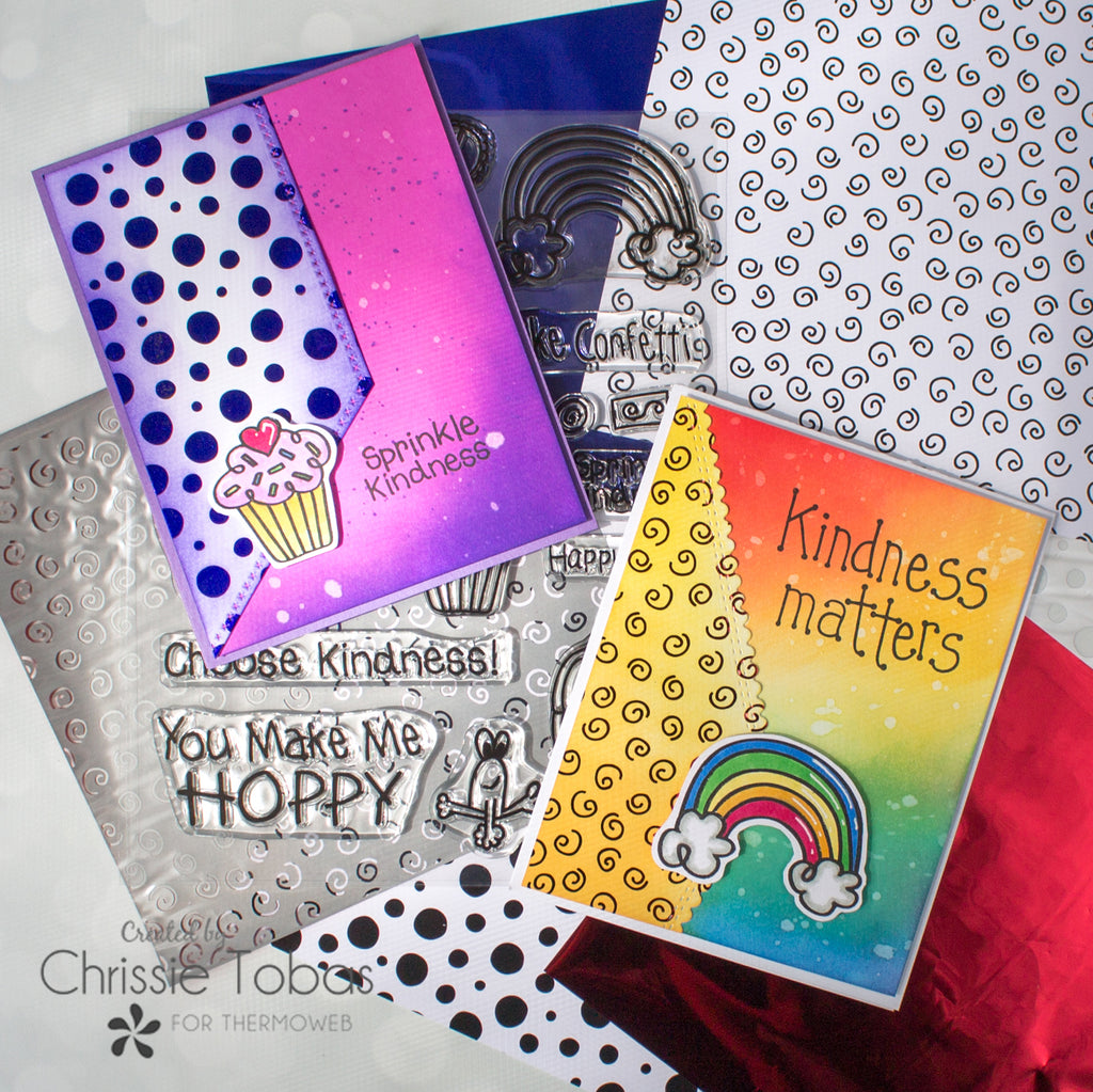 Kindness Matters Cards with New Laura Kelly Stamps and Foils