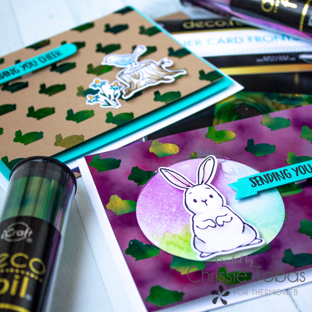Spring Rabbit Inspiration - 2 Cards with 1 DecoFoil!