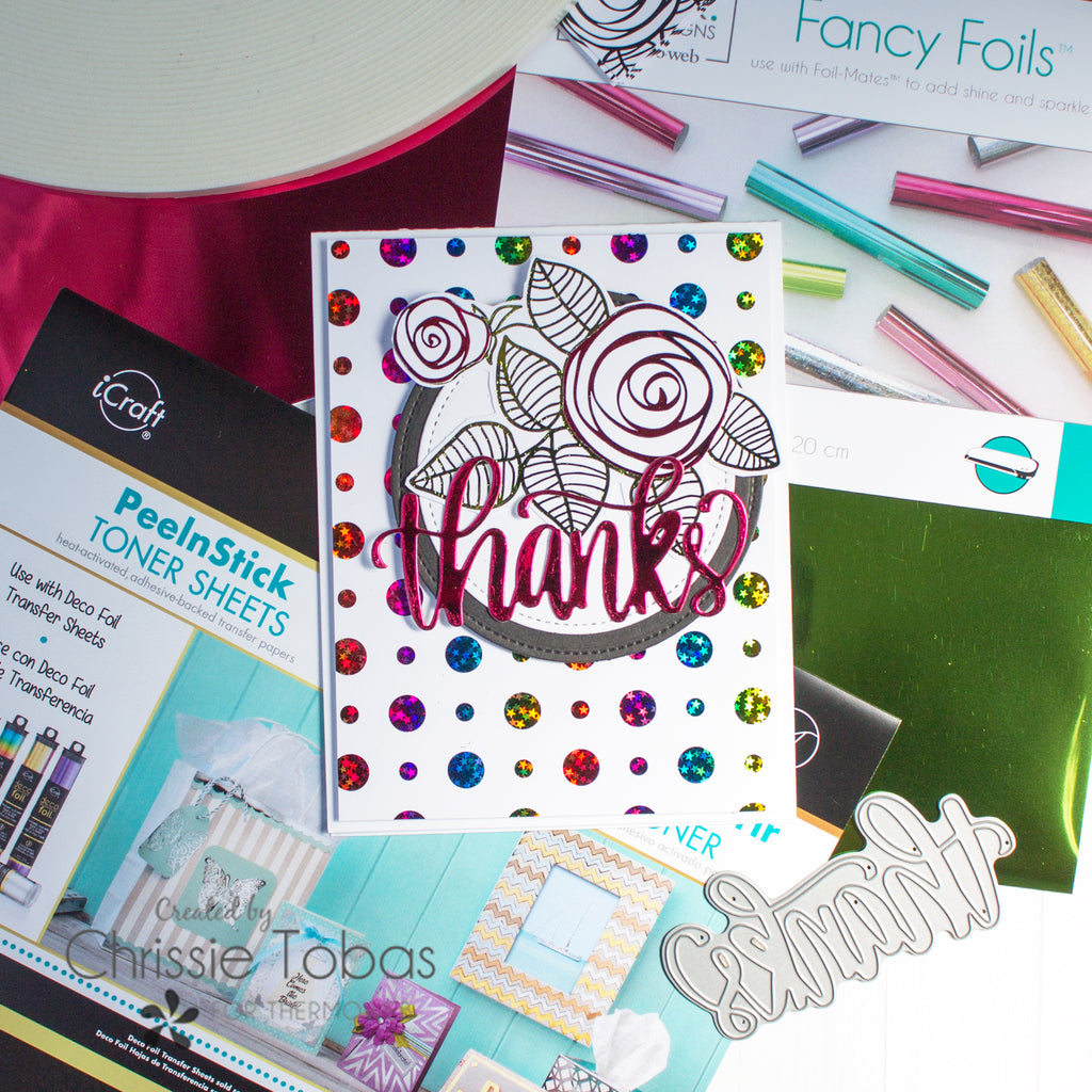 Inspired By! Thanks Card with Deco Foil Toner Card Fronts and Foils