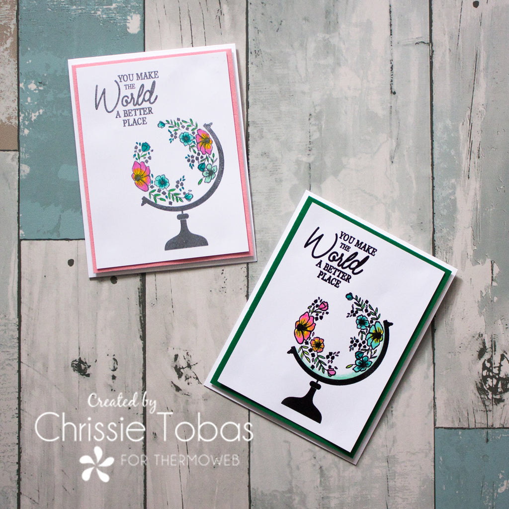 Going Green for Earth Day Cards with Flock Transfer Sheets!