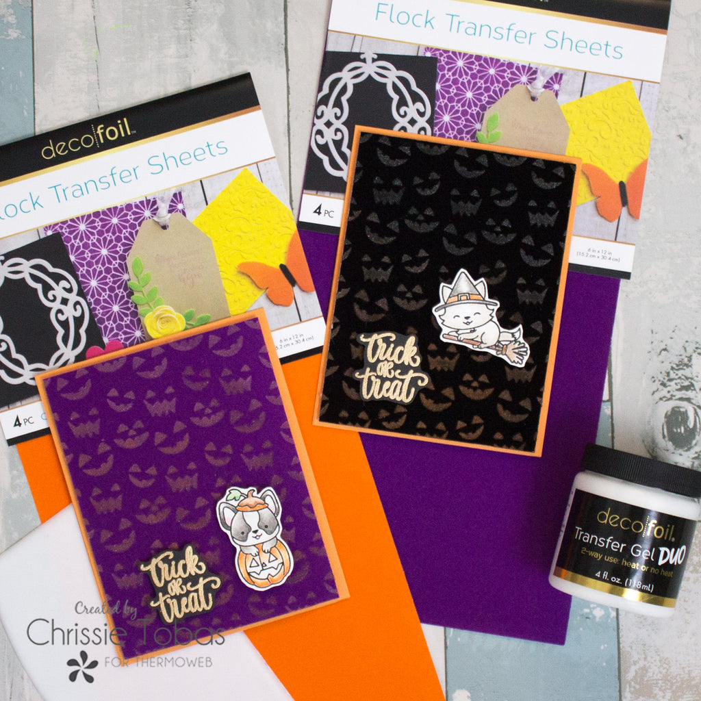 Halloween Dual Flocked Cards