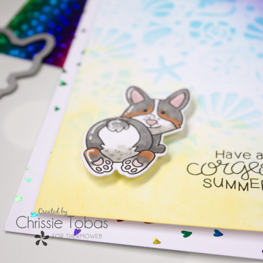 Corgi Card with Deco Foil Toner Card Fronts and Newton's Nook - It's Corgeous!