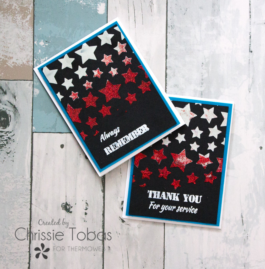 Getting Patriotic with Flock Transfer Sheets and Metallix Gel!
