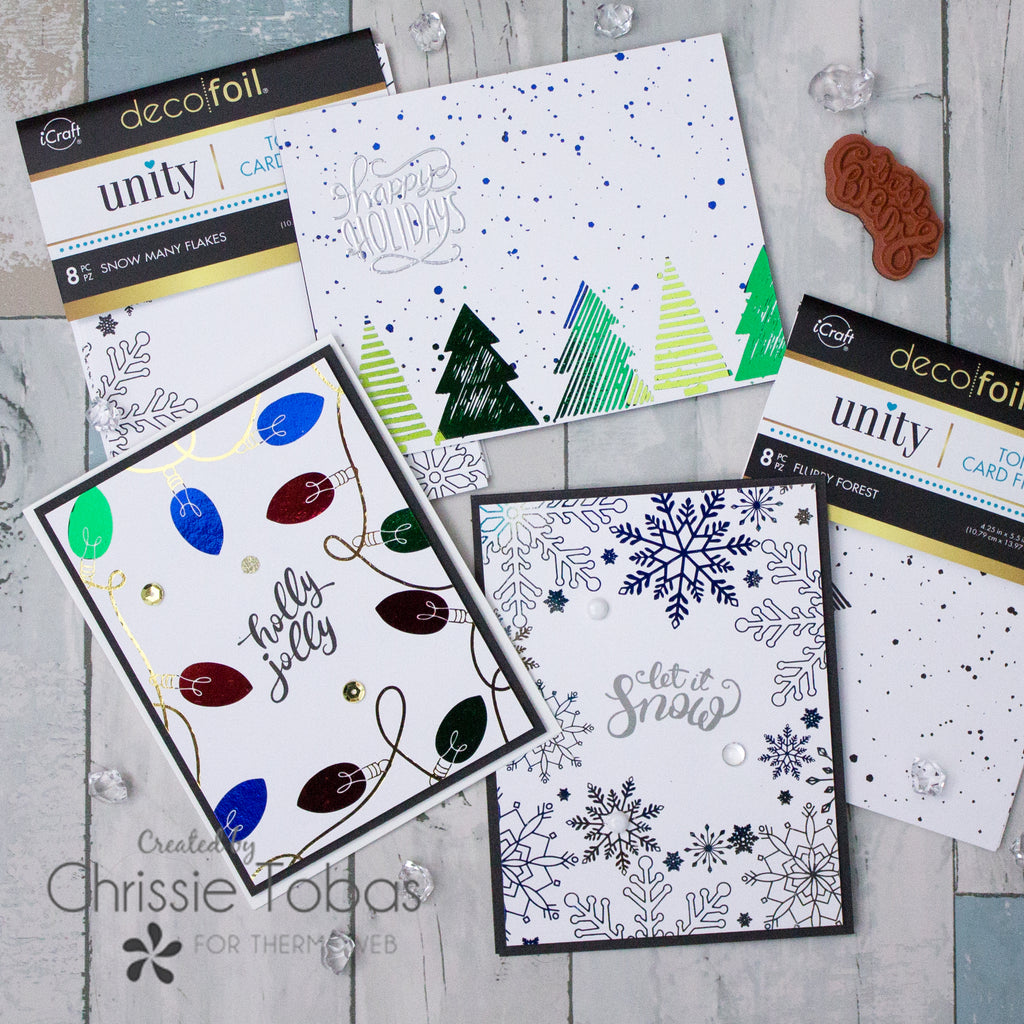 Elegant Holiday Cards with Unity Card Fronts and Deco Foil