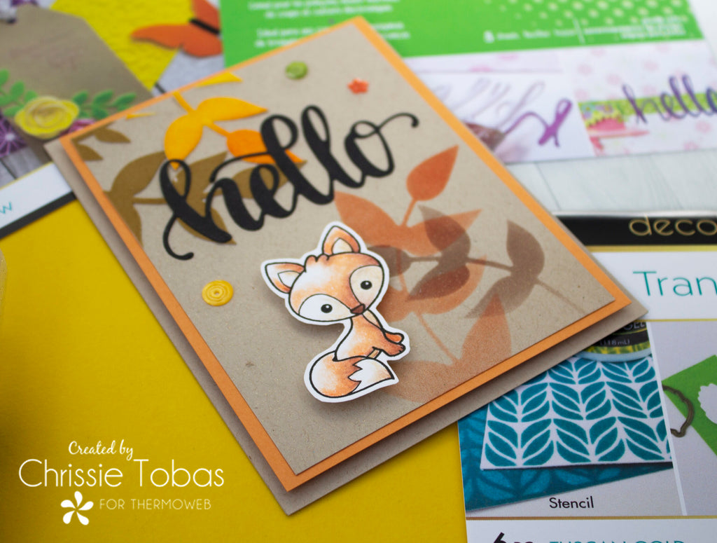 Fall Woodland Fox Card with Deco Foil Flock - Video Tutorial